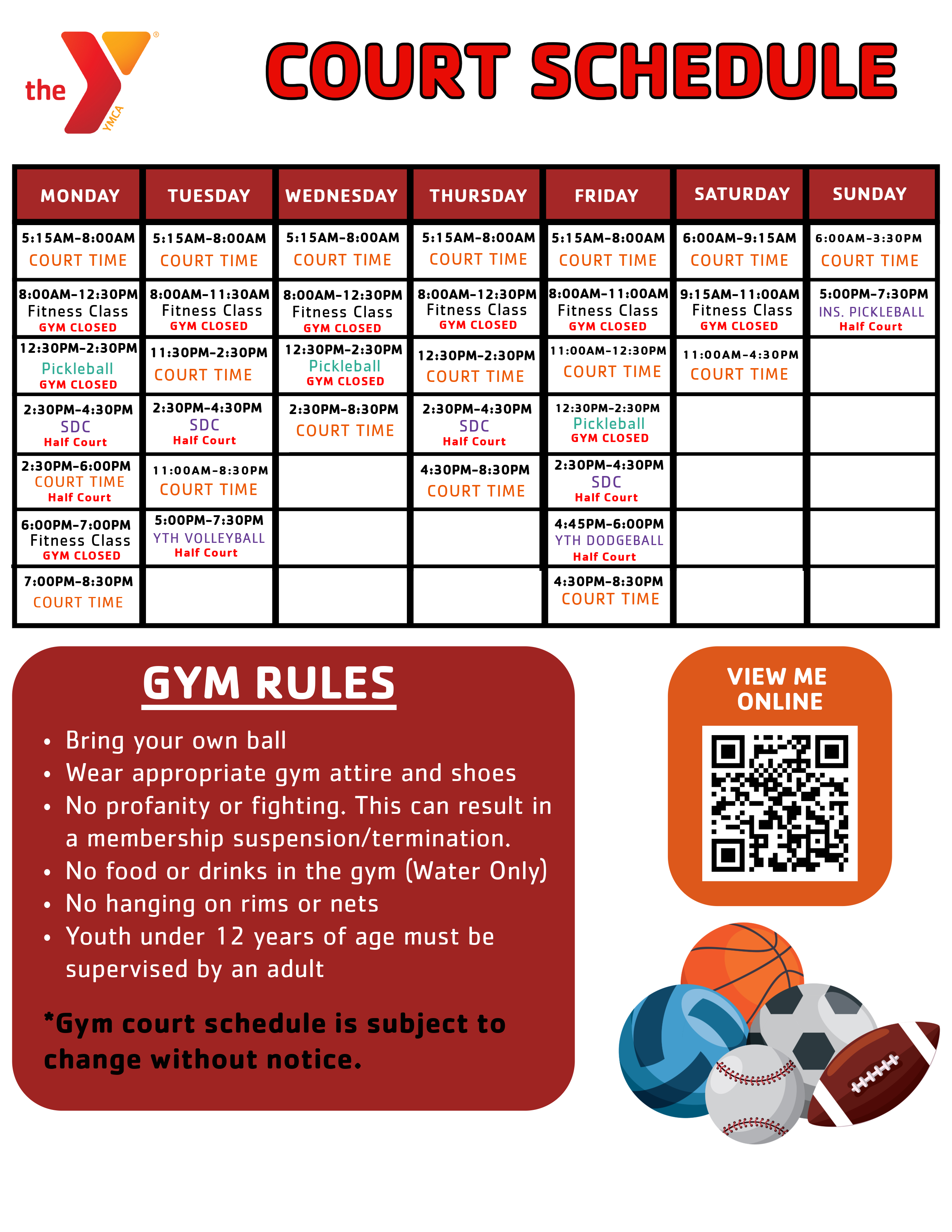 Court Schedule